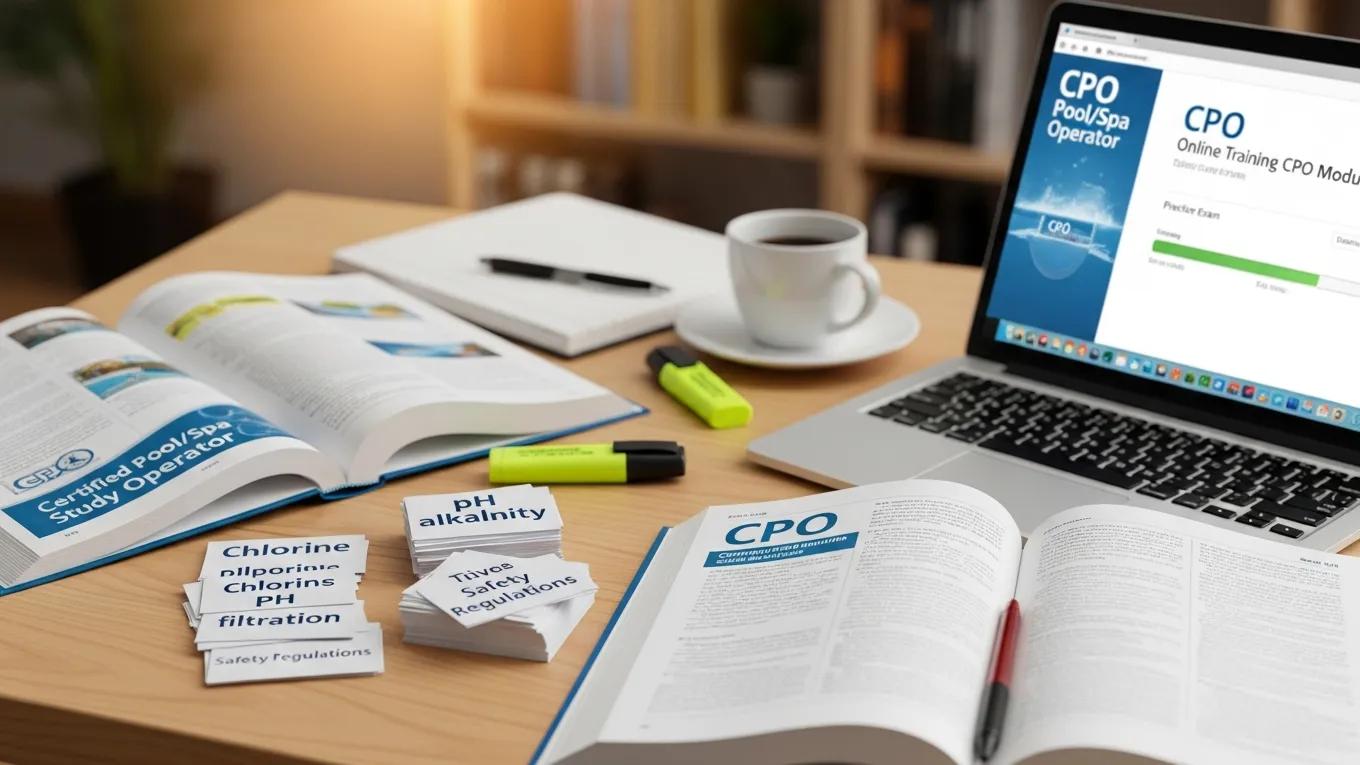 Study materials for CPO certification preparation, showcasing effective strategies